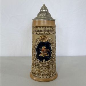 Anheuser-Busch Tan and Blue Beer Stein